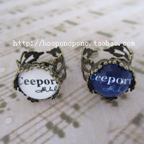 Ceeport couple fashion retro ring zero limit zero cleaning tool White and blue one each