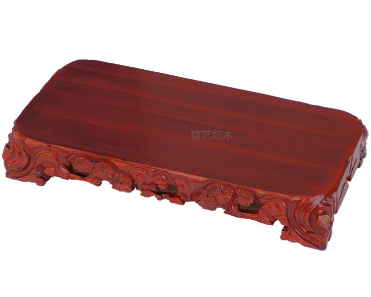 B043 large number rectangular chishstone stone pendulum piece jade flower pot base can dig trough solid wood special price wood care