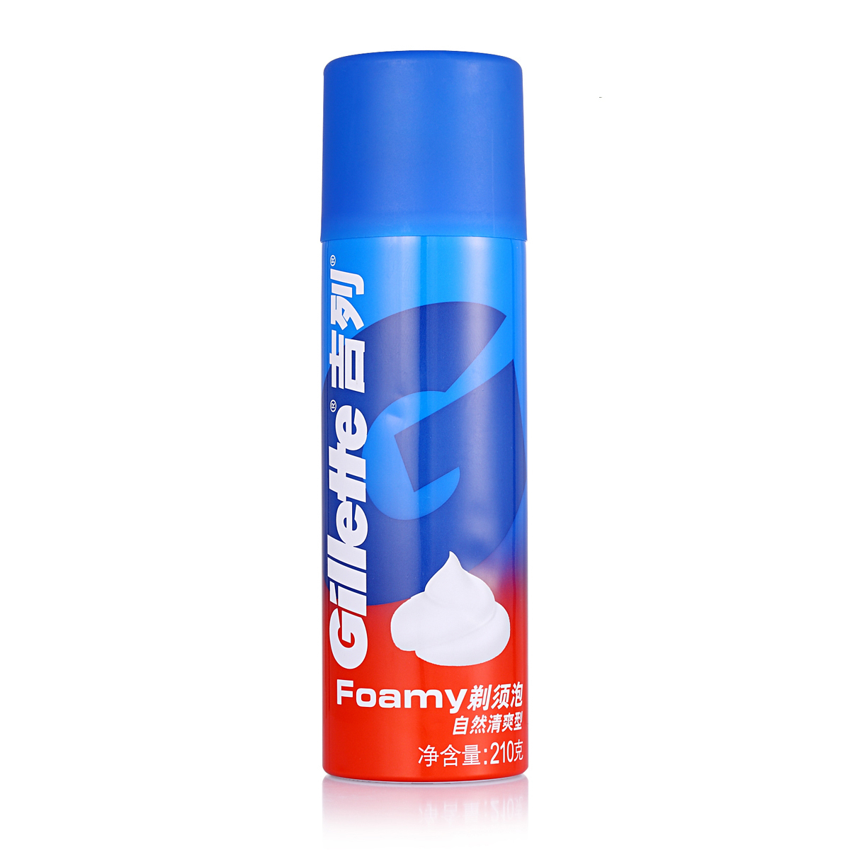 吉列自然清爽剃须泡沫210g 刮胡泡 gillette男士刮胡须水正品特价