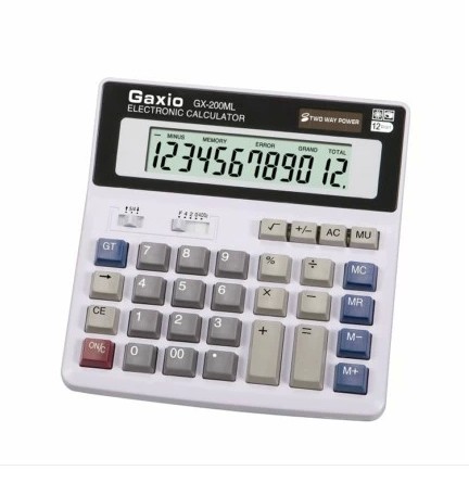 High New Dragon Calculator GX-200ML Desktop Computer Dual Power Calculator 12 digits