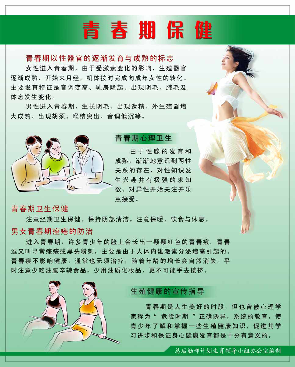 海报印制93素材健康展板243青春期保健知识