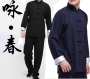 Li Xiaolong Tang phù hợp với trang phục mùa xuân cổ điển cotton và vải lanh dài tay quốc phục Kung Fu cardigan 2 màu thành những kiểu đồ bộ may đẹp