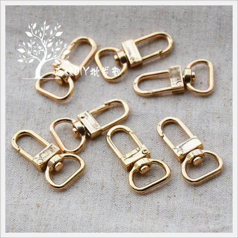 (Forest Dealer) tail 12 15mm golden dog Lobster Buckle Anti-Fall Spring Buttoned Door Type Buckle 50