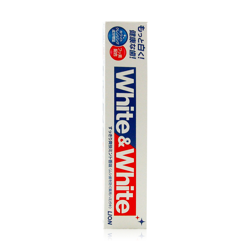 日本进口狮王WHITE&WHITE牙膏150g  清新口气 牙膏 去渍