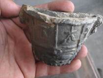 Qing Dynasty Jiaodong folk pottery carving the world of Taiping double ear fragrance furnace sacrifice with ceramics 1