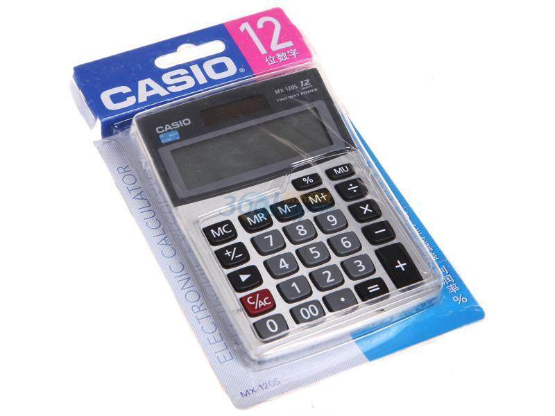 CASIOCASIO MX-120S Small Number Office Business Desktop Calculator Metal Panel durable