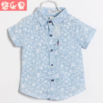 taobao agent The new Korean version of children's clothing forest, cotton and linen full body embroidered flower lace lace short -sleeved trendy treasure shirt shirt