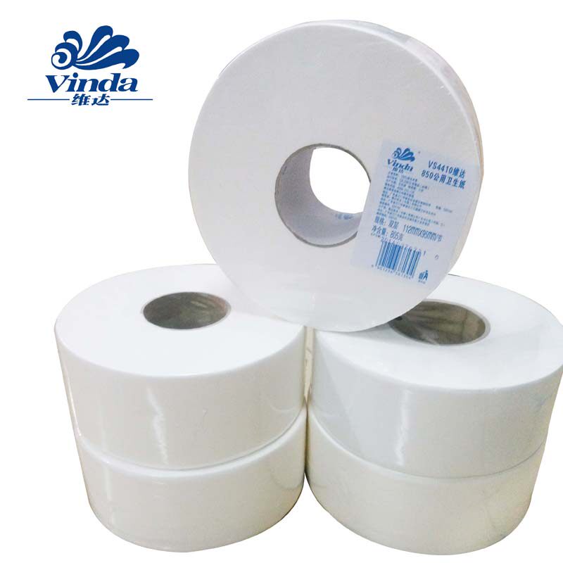 Vida large plate roll toilet paper office hotel KTV toilet toilet toilet paper 2 layers super long * 12 rolls FCL