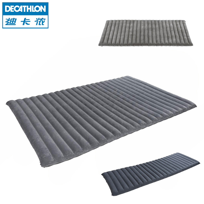 迪卡侬户外露营单双人气垫床 柱状式植绒充气床垫防潮垫 QUECHUA