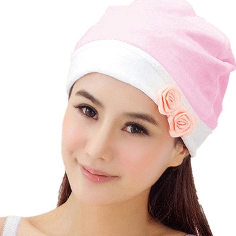 Maternity supplies Korean velvet rose flower windproof hat Moon hat maternal hat