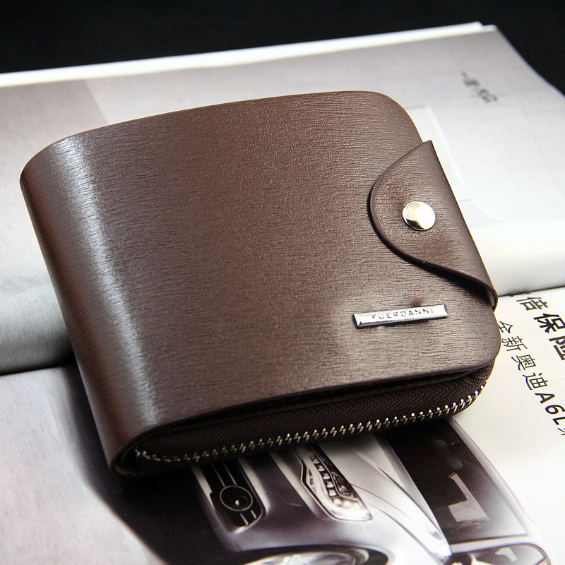 New business leisure men's wallet European and American zipper bag youth coin wallet multifunctional card bag Joker