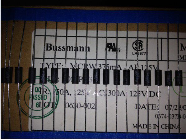 BUSSMANN resistive fuse 0 375A 125V MCRW 375mA-AP