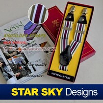 200 pounds of fat people with ● Xingcao ● Korean version of the retro mens back strap Business people Suspender belt 3 clip BD1194