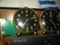 Early in the last century Hull 8 days 15 drill alarm clock (double-height plant)