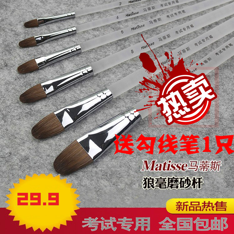 Special price mattis wolf mildfrosted pole transparent watercolor pen painting pen brush fine art painting pen cap