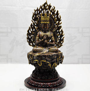 修明堂 开光精工纯紫铜鎏金佛像 密宗根本佛 大日如来 法相神像