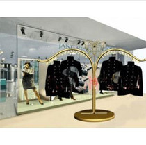 Iron Art Clothing Show Rack Clothes Hanger Clothes Hanger Clothing Store Shelf Middle Island Rack Gun Co-Cooking Free Type Inflatable Tubes