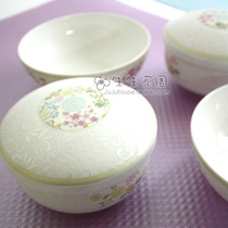 South Korea imported Hankook plum orchid chrysanthemum bamboo bone China rice bowl set Couple to bowl wedding gift