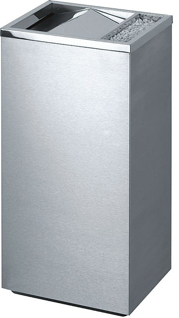 Special Price Hotel Lobby Trash Can Peel Bucket Rectangular Clamshell Ash Bucket Thickened Stainless Steel Baking Varnish-Taobao