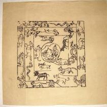 National Intangible Cultural Heritage collection presents good products Qing edition Wuqiang Woodblock New Year Painting Life Xiao selected Fairy map