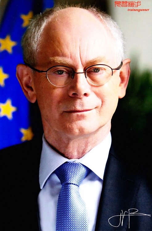 Belgian Prime Minister-EU Rotating President Herman van Rompuy Printed signature Official photo 7 inches