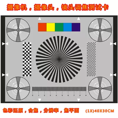 Lens camera Camera clarity test figure Five-point focal plane test card 30*40(1X