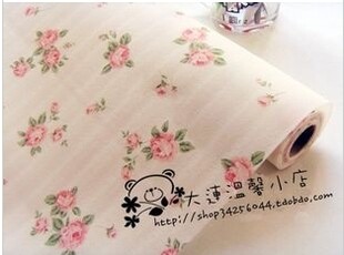 Korean Version Rose Flowers PVC Pest-Proof Paper Field Style Moisture-Proof Overall Cabinet Wardrobe Drawers Cushion Paper