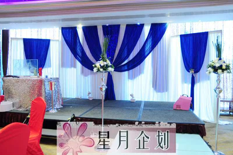 Shanghai Treasure Blue Themed Wedding Stereo Stage Background Stage Build Wedding Arrangement Treasure Blue