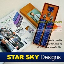 ● Stars ● Fashion mens straps British gentleman suspenders 3 clips 3 clips 3 5cm wide black pattern BD1139