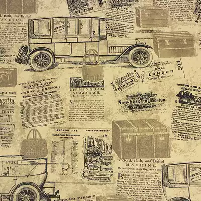 Retro English alphabet wallpaper American country nostalgic wallpaper bar study wallpaper old poster newspaper