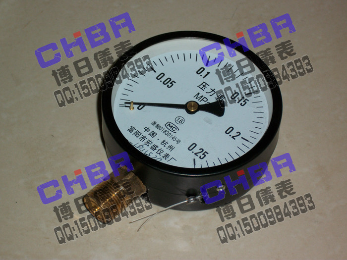 Macro Sheng meter Y-100 0-0 25MPA Low pressure Normal radial pressure meter micro pressure gauge