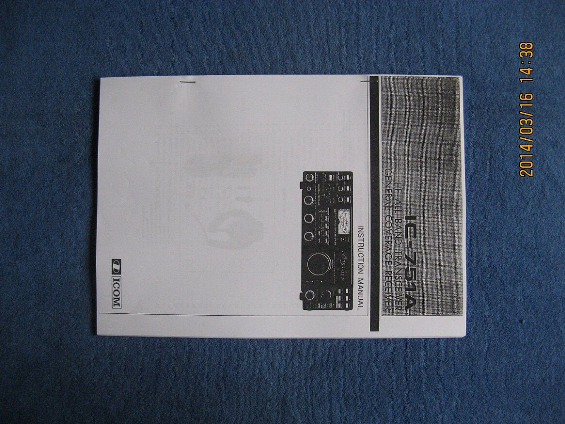 ICOM IC-751A receiver manual instruction manual