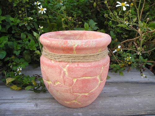 European style coarse pottery flower pot pottery pot old series Country style pottery flower bed home furnishings