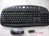 Logitech original EX90 shadowless hand Wireless Keyboard Mouse set LX7 mouse U disk dual-Pass Receiving