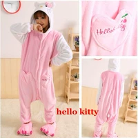 Bộ đồ ngủ Hellokitty nữ mùa đông mèo kitty hoạt hình kết hợp phiên bản tiếng Hàn của cặp đôi đáng yêu học sinh động vật anime đồ bộ mùa hè cho nam nữ