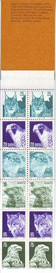 Sweden's 1973 sea eagle lynx sea lion and other animal engraving stamps a new book