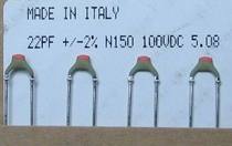 22P P5 PHILIPS N150 22P 100V Italy high frequency silver film ceramic capacitor pure copper pin