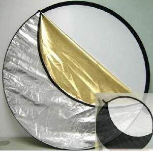 Round five colour gold and silver black and white soft light plate Five-in-one reflection plate 42 inch 110CM with portable bag
