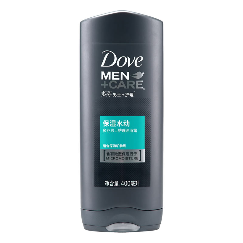 多芬男士+护理沐浴露 保湿水动 沐浴乳 400ml