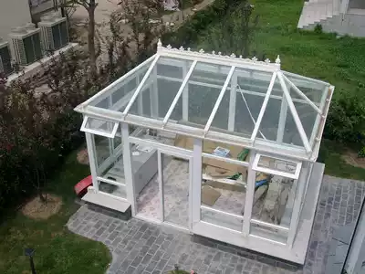 Greenhouse sunshade roof curtain greenhouse terrace glass greenhouse color steel greenhouse broken bridge aluminum doors and windows