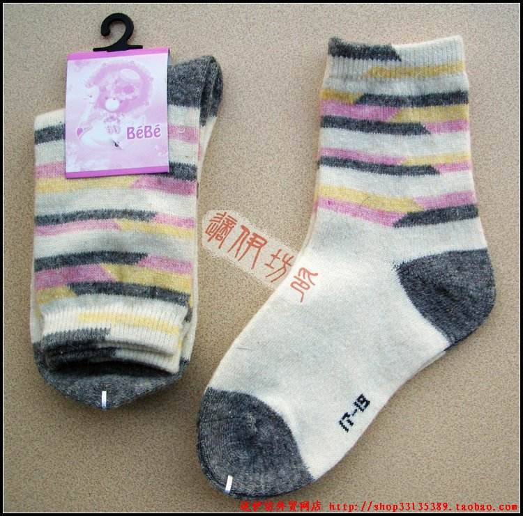 Children's silk wool socks