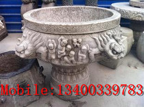 Stone carving pot made old fish tank stone carving tank stone fish tank stone - raising tank stone - carving 091