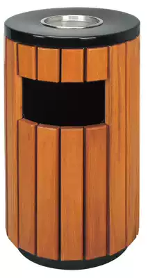 Solid wood outdoor trash can, environmental protection trash can, outdoor trash can, classification trash can, round bucket trash can