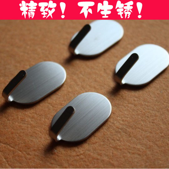 Japanese komeki stainless steel adhesive hook door rear strong sticky hook simple metal toilet adhesive hook