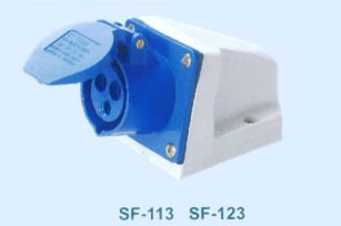 SFE Shangfeng industrial socket SF-123 32A three-pole bright socket IP44 three-pin socket 220V