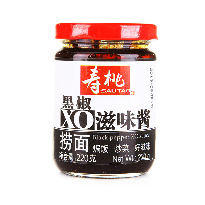 【天猫超市】香港寿桃牌 瓶装黑椒XO滋味酱 意面酱 捞面 拌面酱