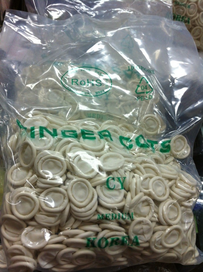 Rubber Finger Gloves Disposable Latex Gloves Rubber Elastic Finger Gloves Protection