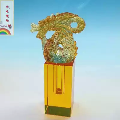 Crystal glass personality dragon seal Baby birth commemorative supplies Fetal hair chapter custom baby fetal hair chapter diy