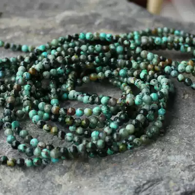 Natural African turquoise 6mm-8mm round beads diy semi-finished hand with beads accessories a 40cm