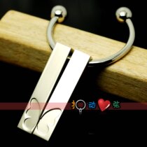 Open Metal Butterfly Pattern Key Button 329 (lettering) Creative Gift Key Circle Girls Gift